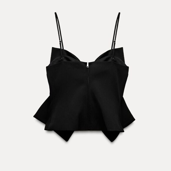 Zara rhinestone bow crop top - Picture 7 of 8